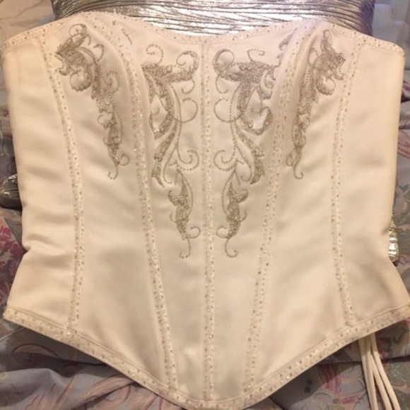 Essense Beaded Bridal Wedding Separate Corset Top - Picture 7 of 9